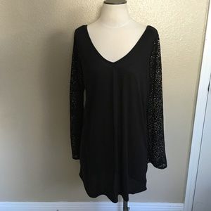 Roxy Swim Cover Up/ Top Lace Bell Sleeves Sz L